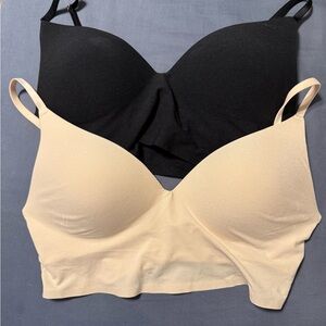 PINK wireless push up bras